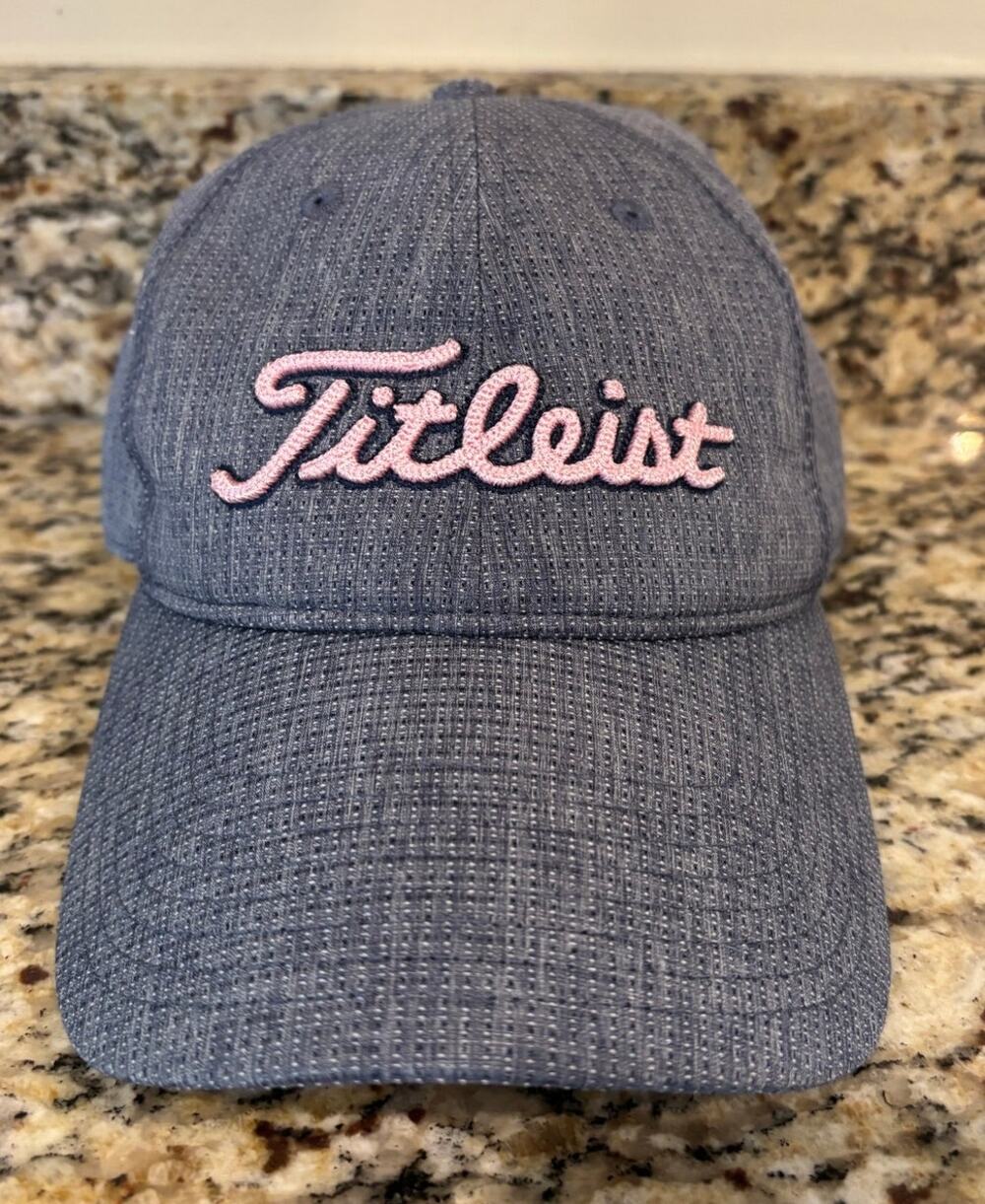 Titleist Heathered Blue Pink Piping Woman Hat Baseball Cap Golf